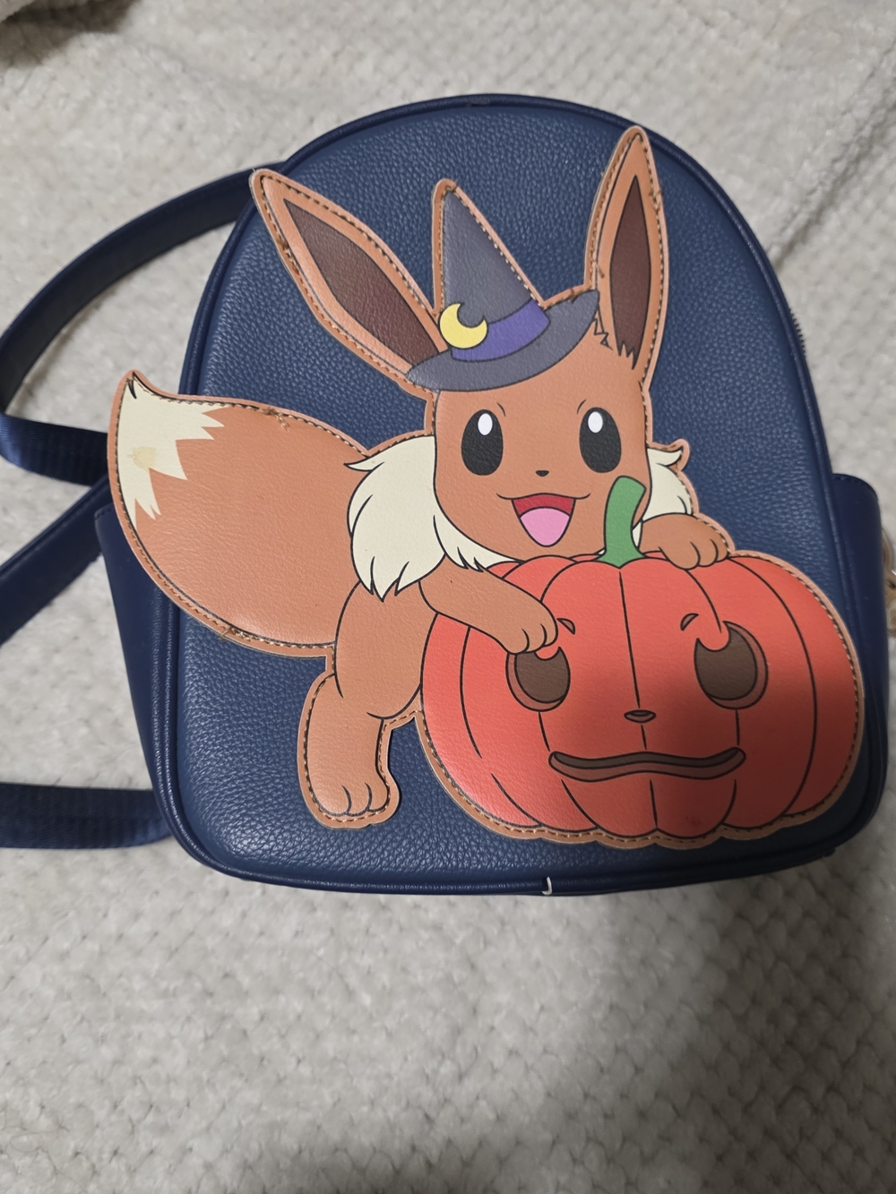 Halloween Eevee and Pumpkin Mini Backpack